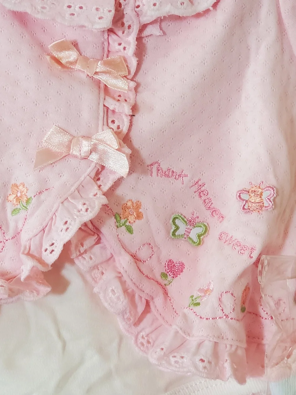Little Wonders Pink Ruffled Baby 2-Piece Set with Bodysuit, Socks & Fancy Hanger
